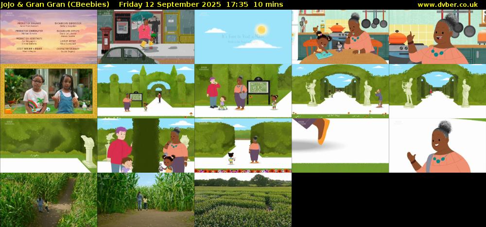 JoJo & Gran Gran (CBeebies) Friday 12 September 2025 17:35 - 17:45