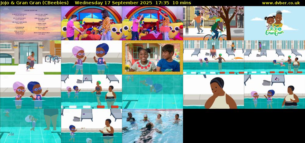 JoJo & Gran Gran (CBeebies) Wednesday 17 September 2025 17:35 - 17:45