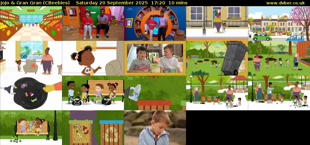 JoJo & Gran Gran (CBeebies) Saturday 20 September 2025 17:20 - 17:30