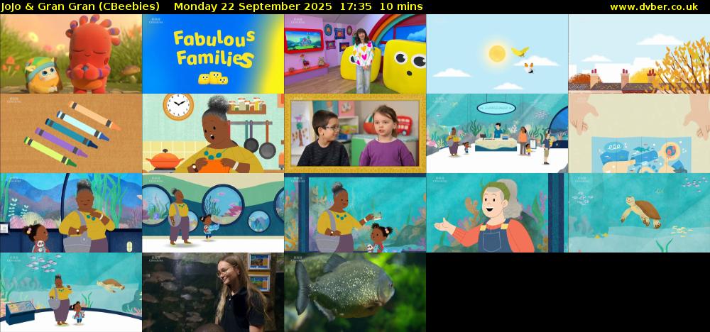 JoJo & Gran Gran (CBeebies) Monday 22 September 2025 17:35 - 17:45