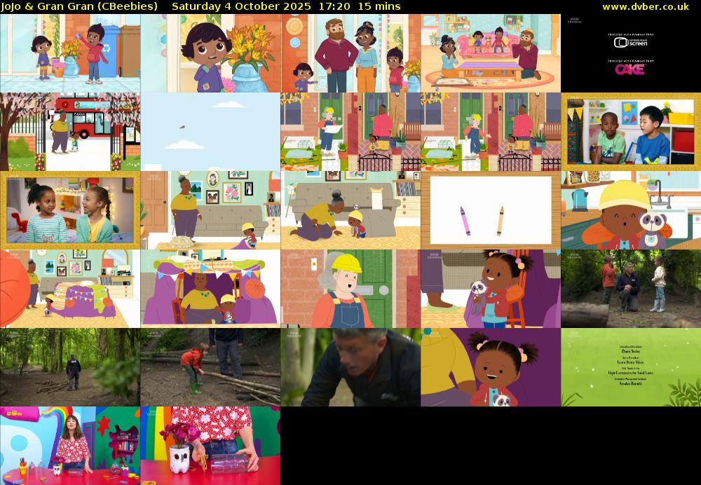 JoJo & Gran Gran (CBeebies) Saturday 4 October 2025 17:20 - 17:35