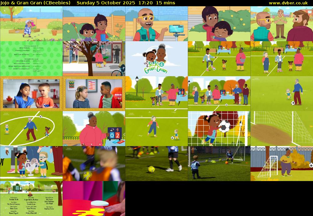 JoJo & Gran Gran (CBeebies) Sunday 5 October 2025 17:20 - 17:35