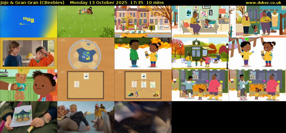 JoJo & Gran Gran (CBeebies) Monday 13 October 2025 17:35 - 17:45