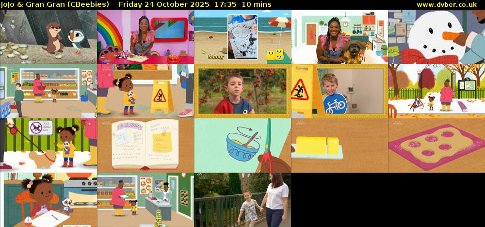 JoJo & Gran Gran (CBeebies) Friday 24 October 2025 17:35 - 17:45