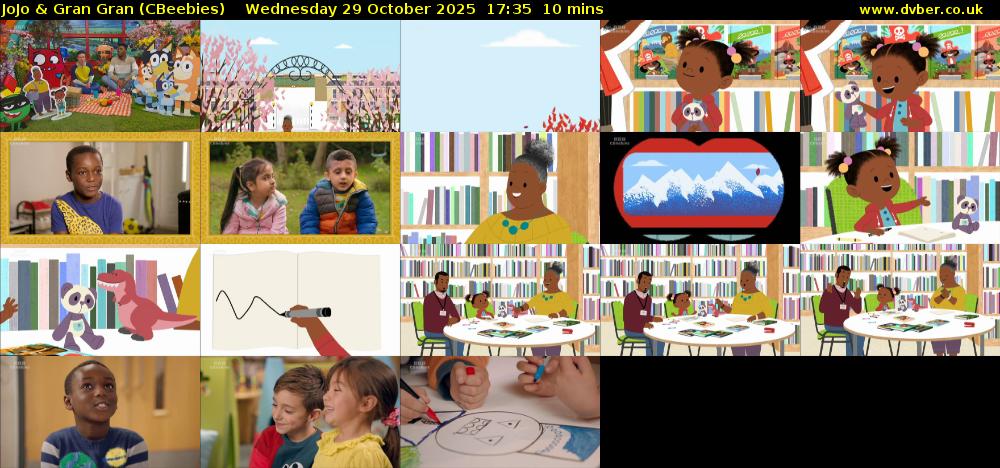 JoJo & Gran Gran (CBeebies) Wednesday 29 October 2025 17:35 - 17:45