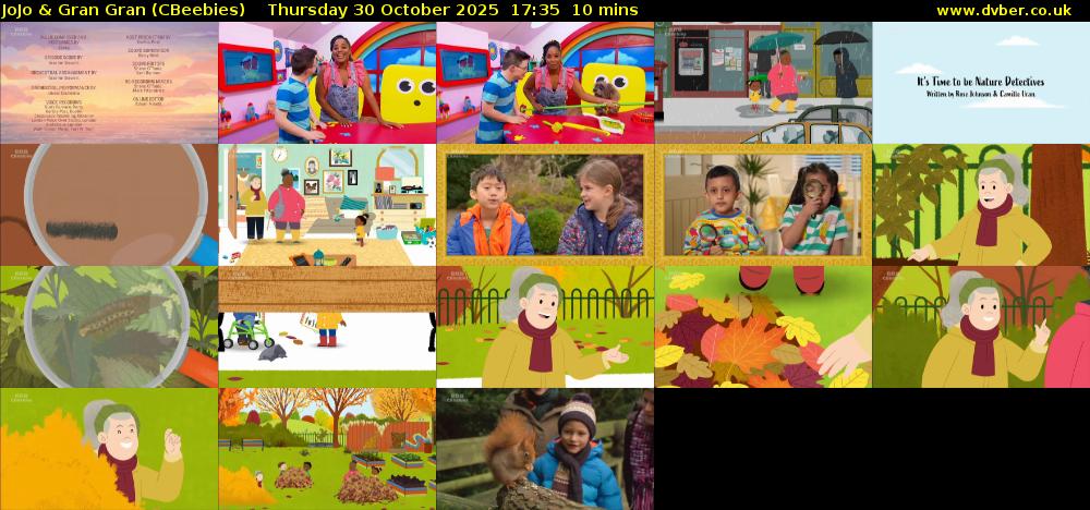 JoJo & Gran Gran (CBeebies) Thursday 30 October 2025 17:35 - 17:45