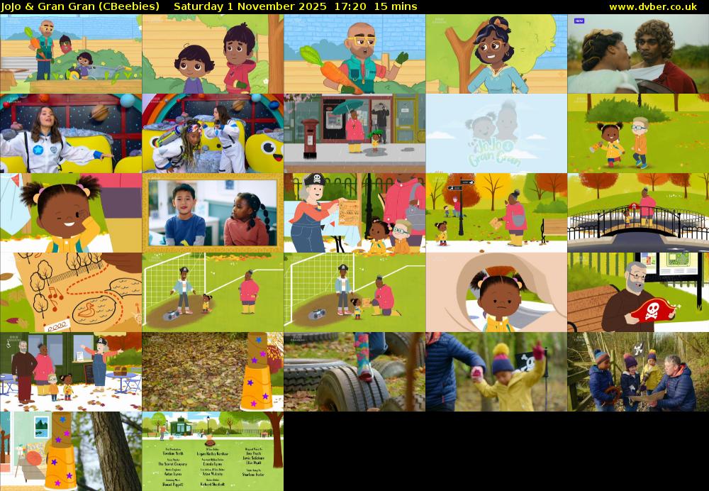 JoJo & Gran Gran (CBeebies) Saturday 1 November 2025 17:20 - 17:35