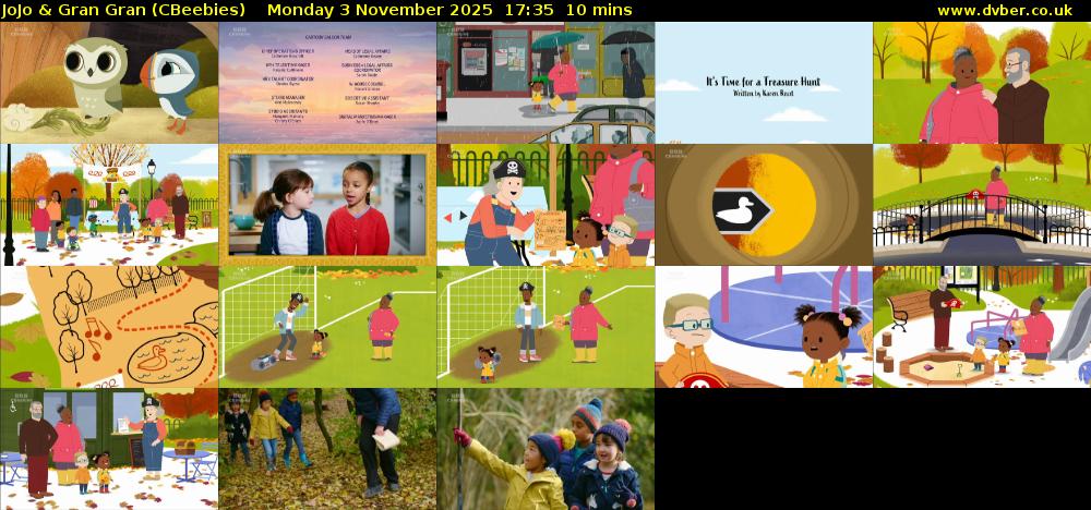 JoJo & Gran Gran (CBeebies) Monday 3 November 2025 17:35 - 17:45