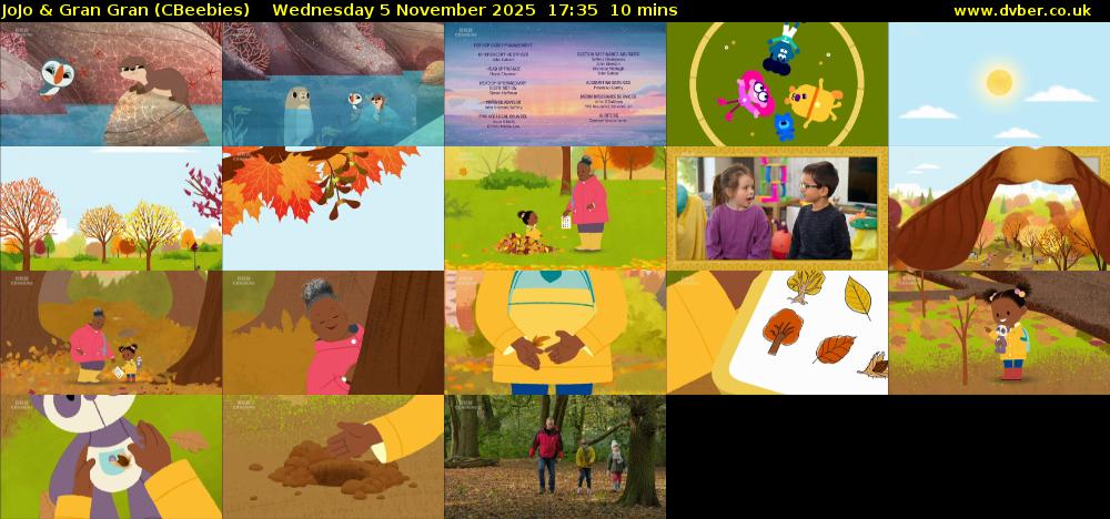 JoJo & Gran Gran (CBeebies) Wednesday 5 November 2025 17:35 - 17:45