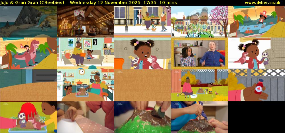 JoJo & Gran Gran (CBeebies) Wednesday 12 November 2025 17:35 - 17:45