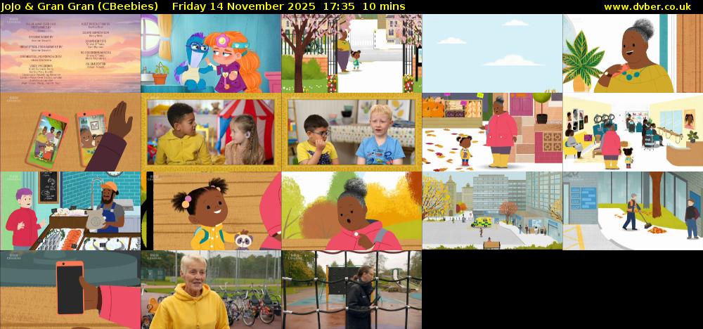 JoJo & Gran Gran (CBeebies) Friday 14 November 2025 17:35 - 17:45