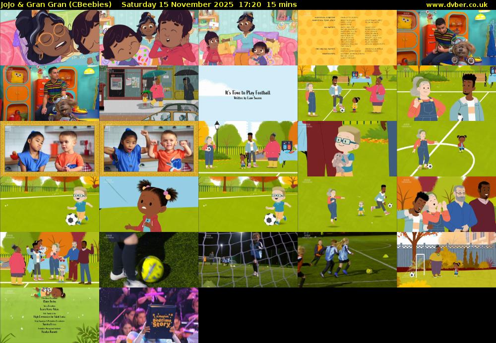 JoJo & Gran Gran (CBeebies) Saturday 15 November 2025 17:20 - 17:35