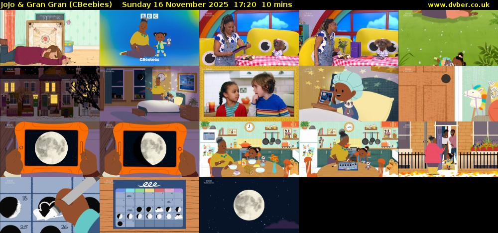 JoJo & Gran Gran (CBeebies) Sunday 16 November 2025 17:20 - 17:30