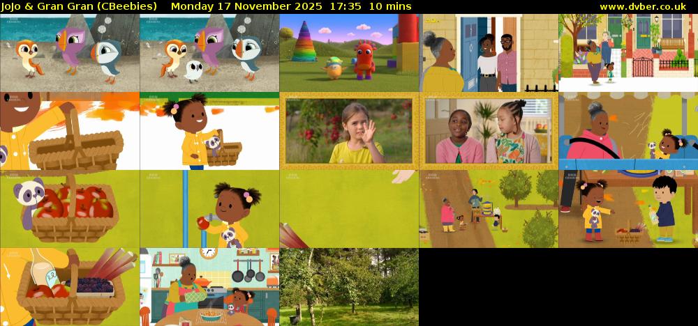 JoJo & Gran Gran (CBeebies) Monday 17 November 2025 17:35 - 17:45