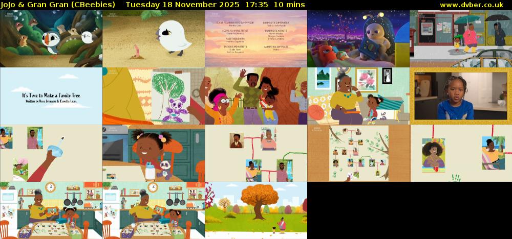 JoJo & Gran Gran (CBeebies) Tuesday 18 November 2025 17:35 - 17:45