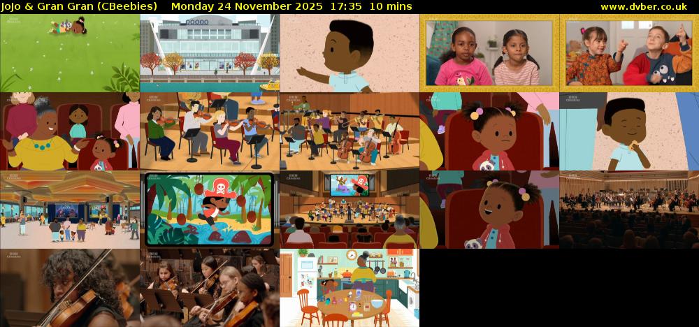 JoJo & Gran Gran (CBeebies) Monday 24 November 2025 17:35 - 17:45