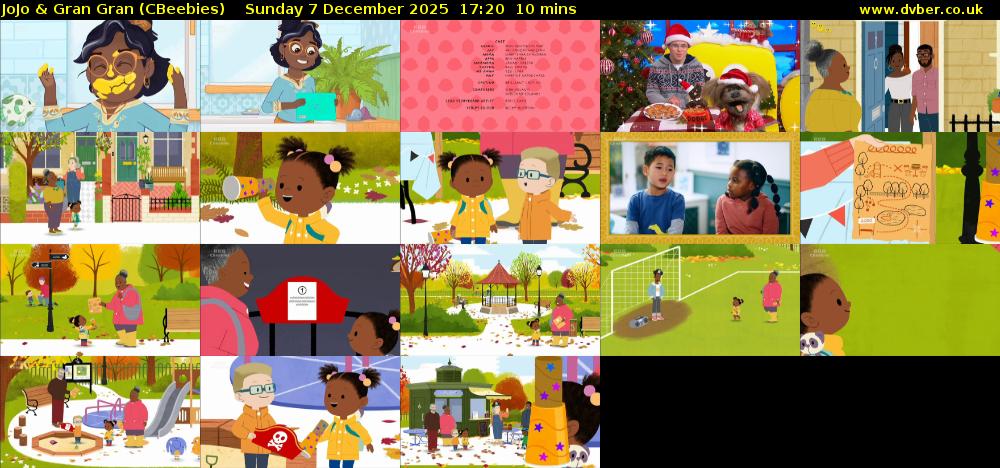 JoJo & Gran Gran (CBeebies) Sunday 7 December 2025 17:20 - 17:30
