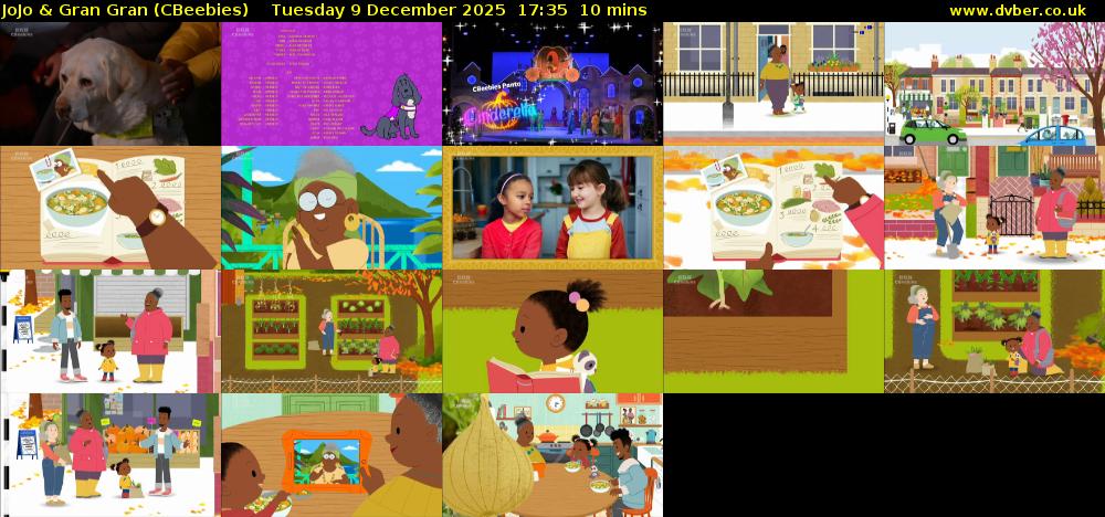JoJo & Gran Gran (CBeebies) Tuesday 9 December 2025 17:35 - 17:45