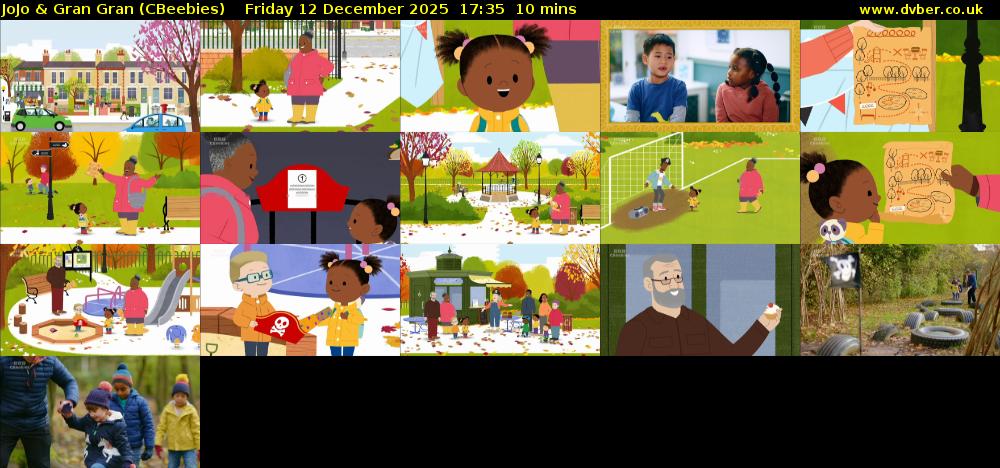 JoJo & Gran Gran (CBeebies) Friday 12 December 2025 17:35 - 17:45