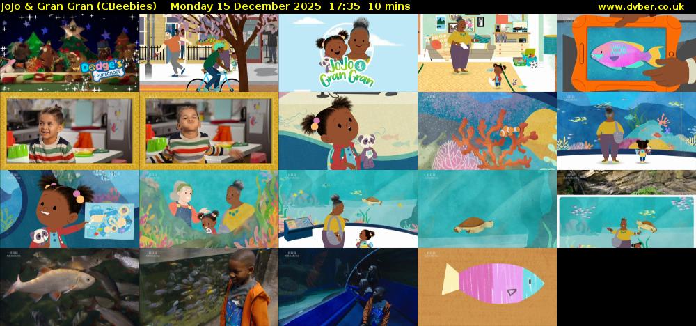 JoJo & Gran Gran (CBeebies) Monday 15 December 2025 17:35 - 17:45