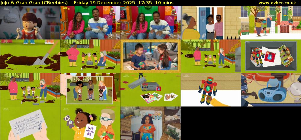 JoJo & Gran Gran (CBeebies) Friday 19 December 2025 17:35 - 17:45