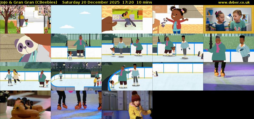 JoJo & Gran Gran (CBeebies) Saturday 20 December 2025 17:20 - 17:30