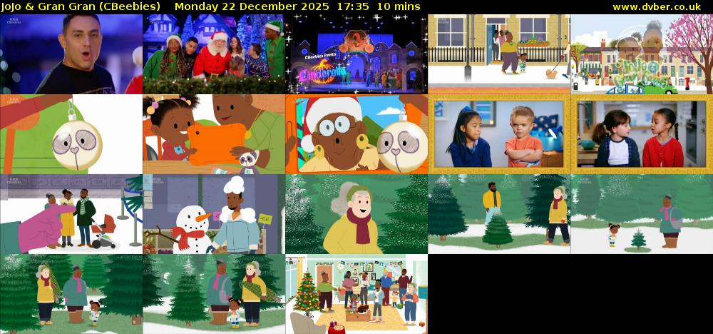 JoJo & Gran Gran (CBeebies) Monday 22 December 2025 17:35 - 17:45