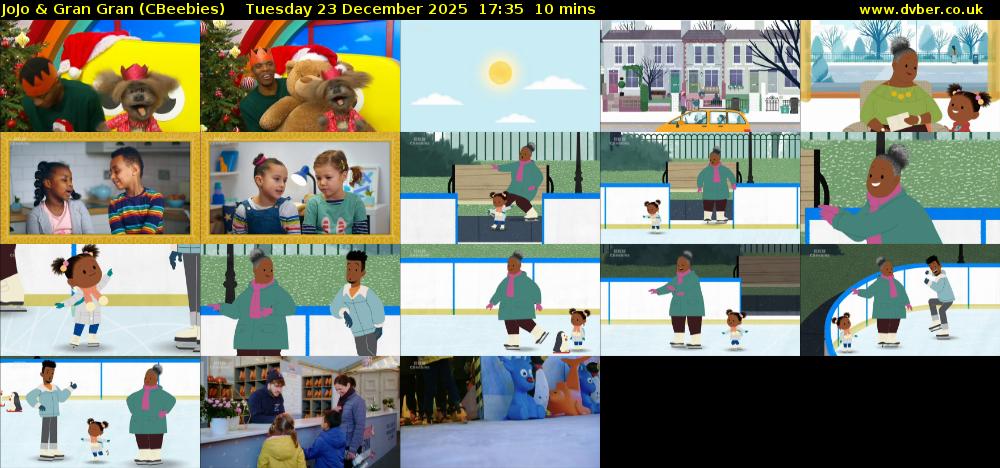 JoJo & Gran Gran (CBeebies) Tuesday 23 December 2025 17:35 - 17:45
