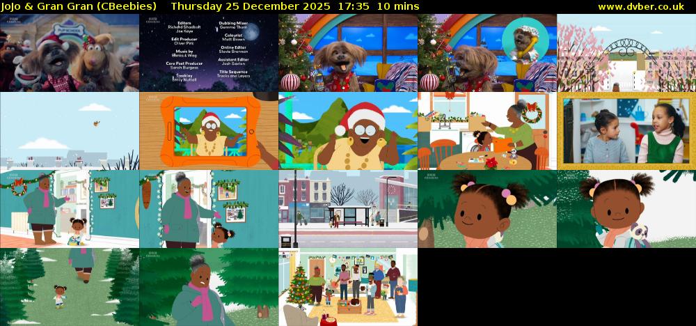 JoJo & Gran Gran (CBeebies) Thursday 25 December 2025 17:35 - 17:45