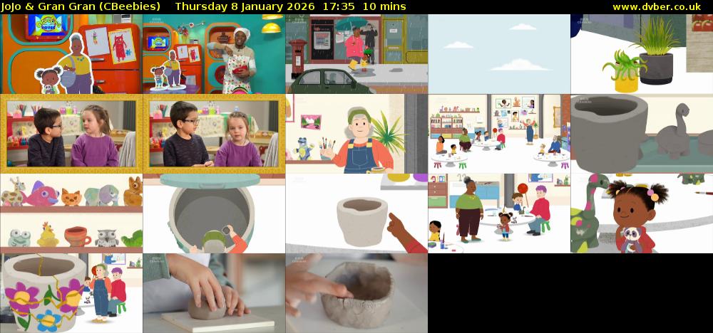 JoJo & Gran Gran (CBeebies) Thursday 8 January 2026 17:35 - 17:45