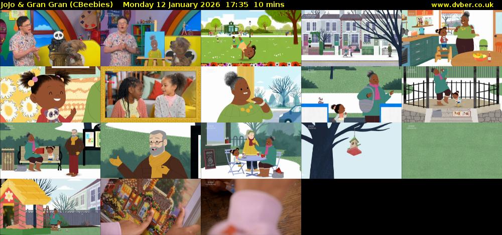 JoJo & Gran Gran (CBeebies) Monday 12 January 2026 17:35 - 17:45