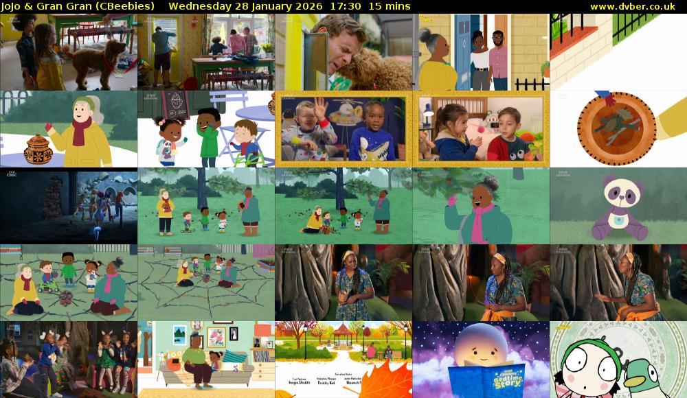 JoJo & Gran Gran (CBeebies) Wednesday 28 January 2026 17:30 - 17:45