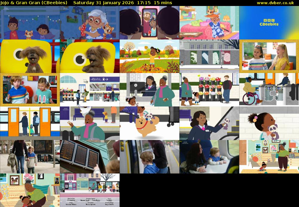 JoJo & Gran Gran (CBeebies) Saturday 31 January 2026 17:15 - 17:30