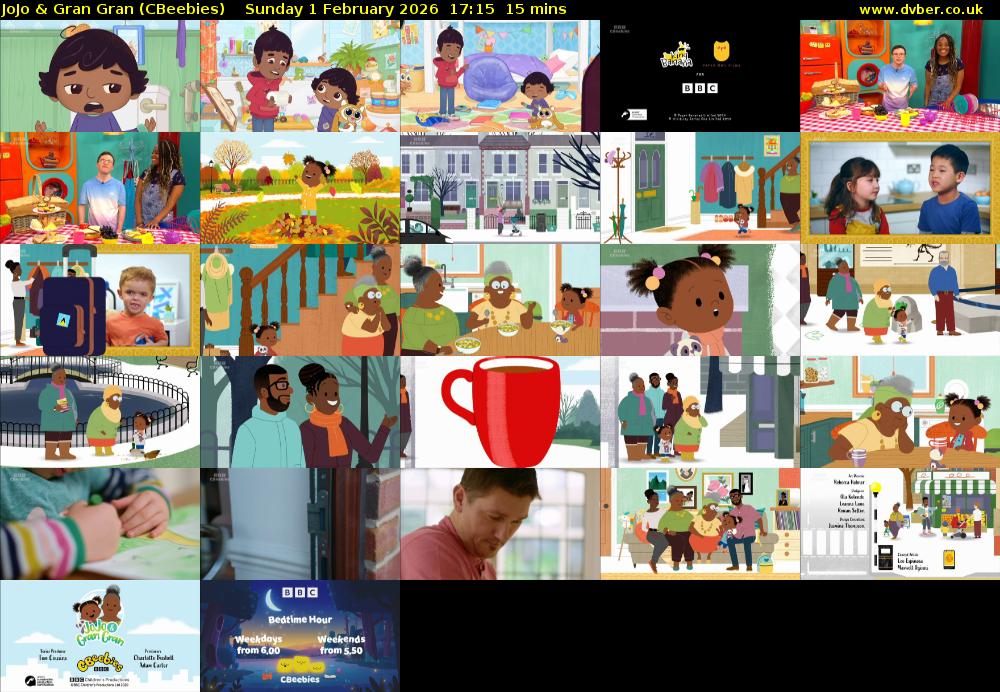 JoJo & Gran Gran (CBeebies) Sunday 1 February 2026 17:15 - 17:30