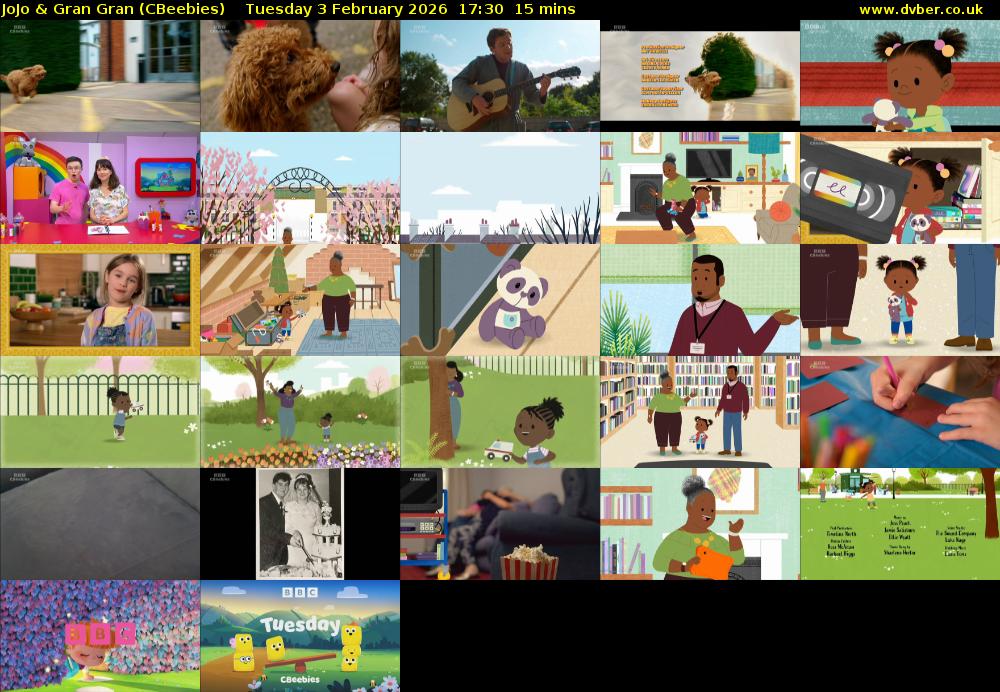 JoJo & Gran Gran (CBeebies) Tuesday 3 February 2026 17:30 - 17:45