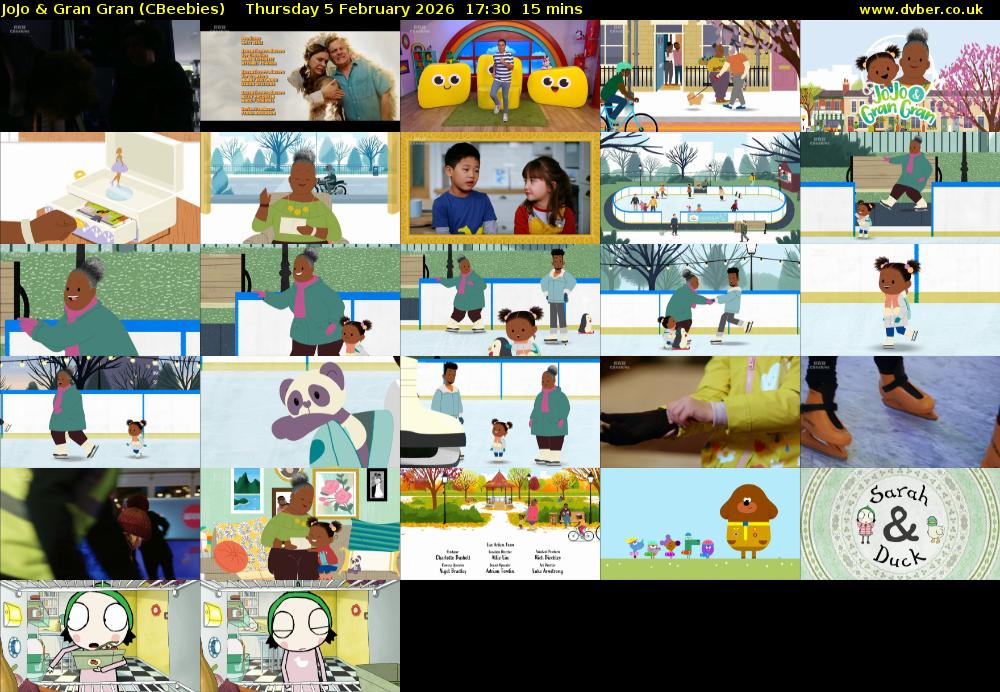 JoJo & Gran Gran (CBeebies) Thursday 5 February 2026 17:30 - 17:45