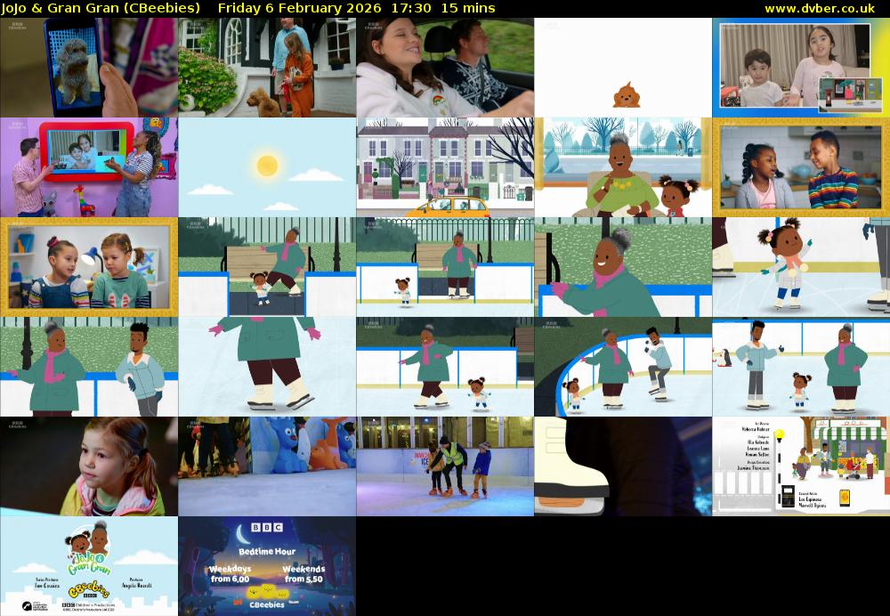 JoJo & Gran Gran (CBeebies) Friday 6 February 2026 17:30 - 17:45