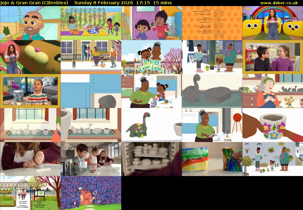 JoJo & Gran Gran (CBeebies) Sunday 8 February 2026 17:15 - 17:30