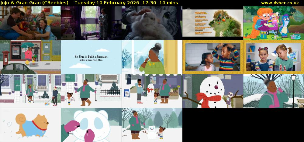 JoJo & Gran Gran (CBeebies) Tuesday 10 February 2026 17:30 - 17:40