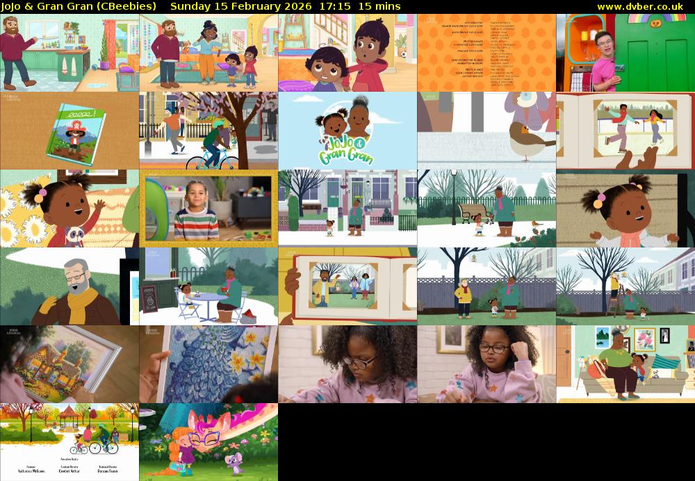 JoJo & Gran Gran (CBeebies) Sunday 15 February 2026 17:15 - 17:30