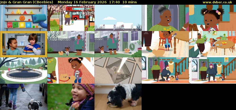 JoJo & Gran Gran (CBeebies) Monday 16 February 2026 17:40 - 17:50