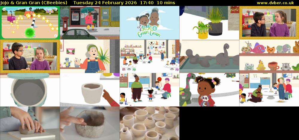 JoJo & Gran Gran (CBeebies) Tuesday 24 February 2026 17:40 - 17:50