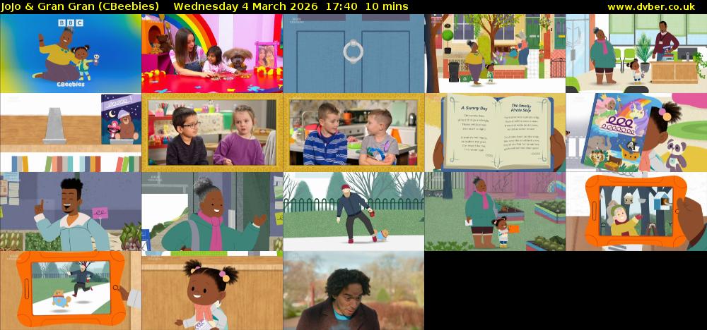 JoJo & Gran Gran (CBeebies) Wednesday 4 March 2026 17:40 - 17:50