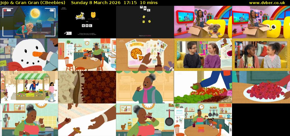 JoJo & Gran Gran (CBeebies) Sunday 8 March 2026 17:15 - 17:25