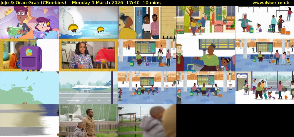 JoJo & Gran Gran (CBeebies) Monday 9 March 2026 17:40 - 17:50