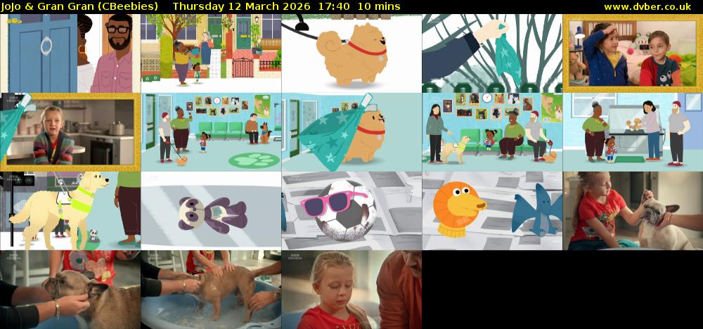 JoJo & Gran Gran (CBeebies) Thursday 12 March 2026 17:40 - 17:50