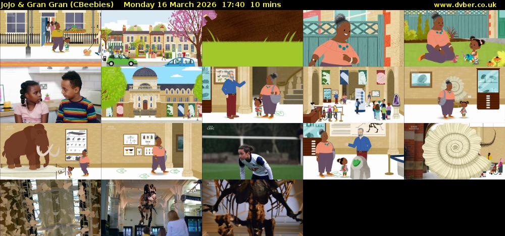 JoJo & Gran Gran (CBeebies) Monday 16 March 2026 17:40 - 17:50