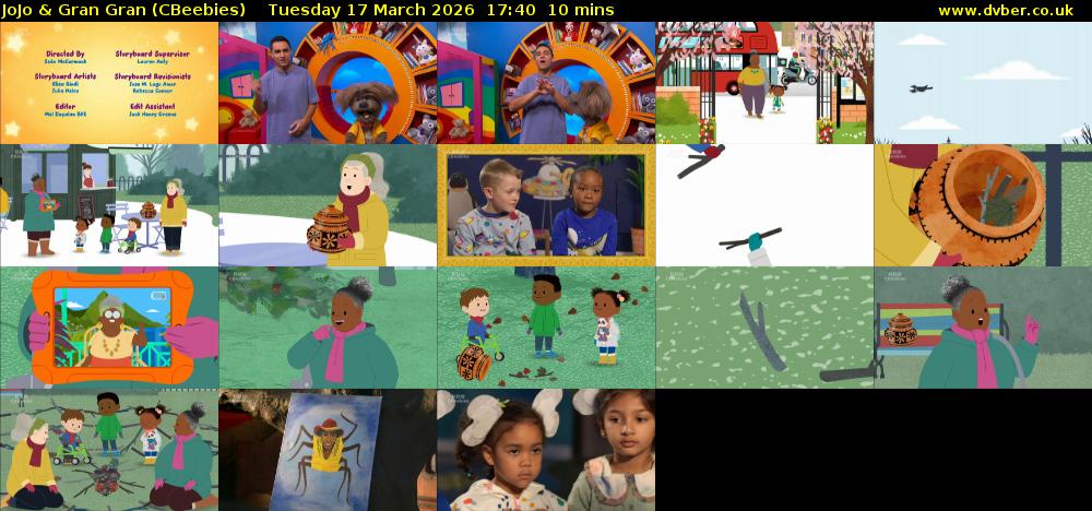 JoJo & Gran Gran (CBeebies) Tuesday 17 March 2026 17:40 - 17:50