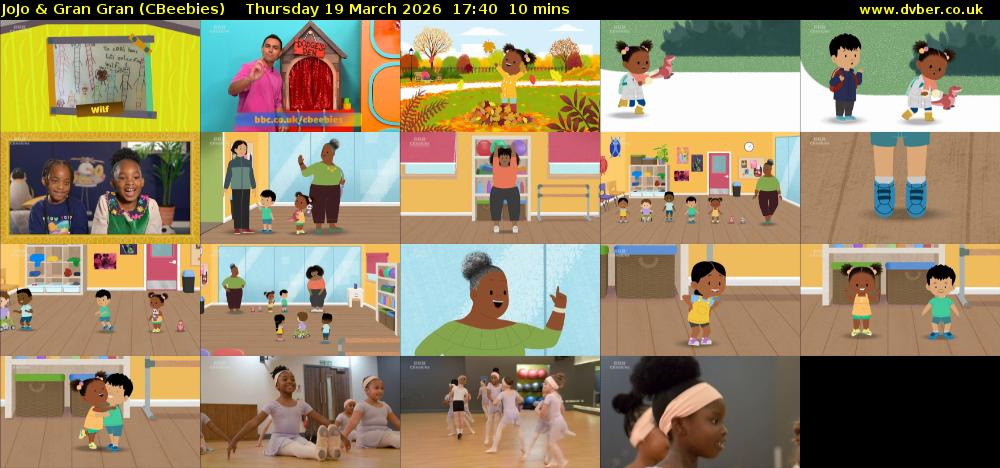 JoJo & Gran Gran (CBeebies) Thursday 19 March 2026 17:40 - 17:50