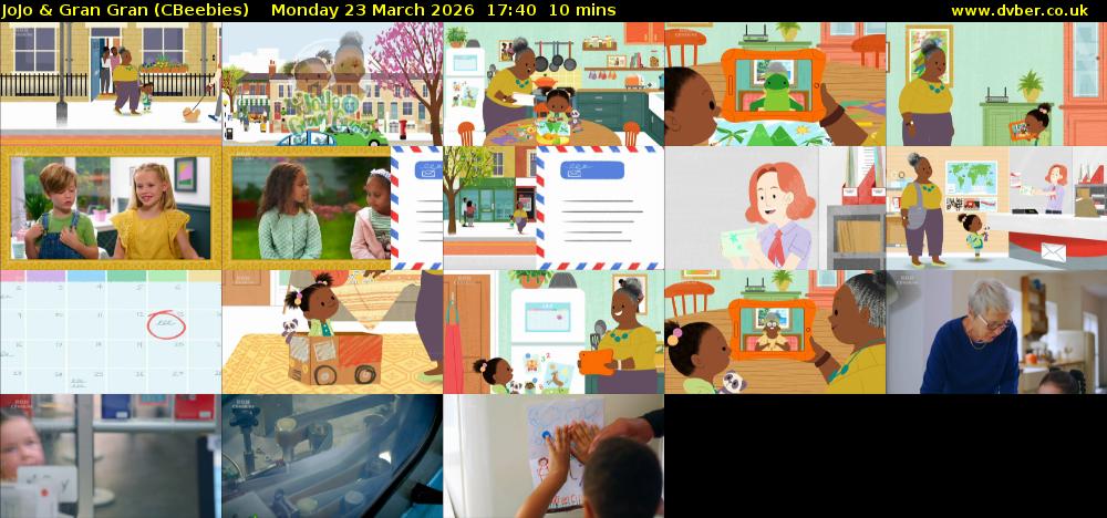 JoJo & Gran Gran (CBeebies) Monday 23 March 2026 17:40 - 17:50